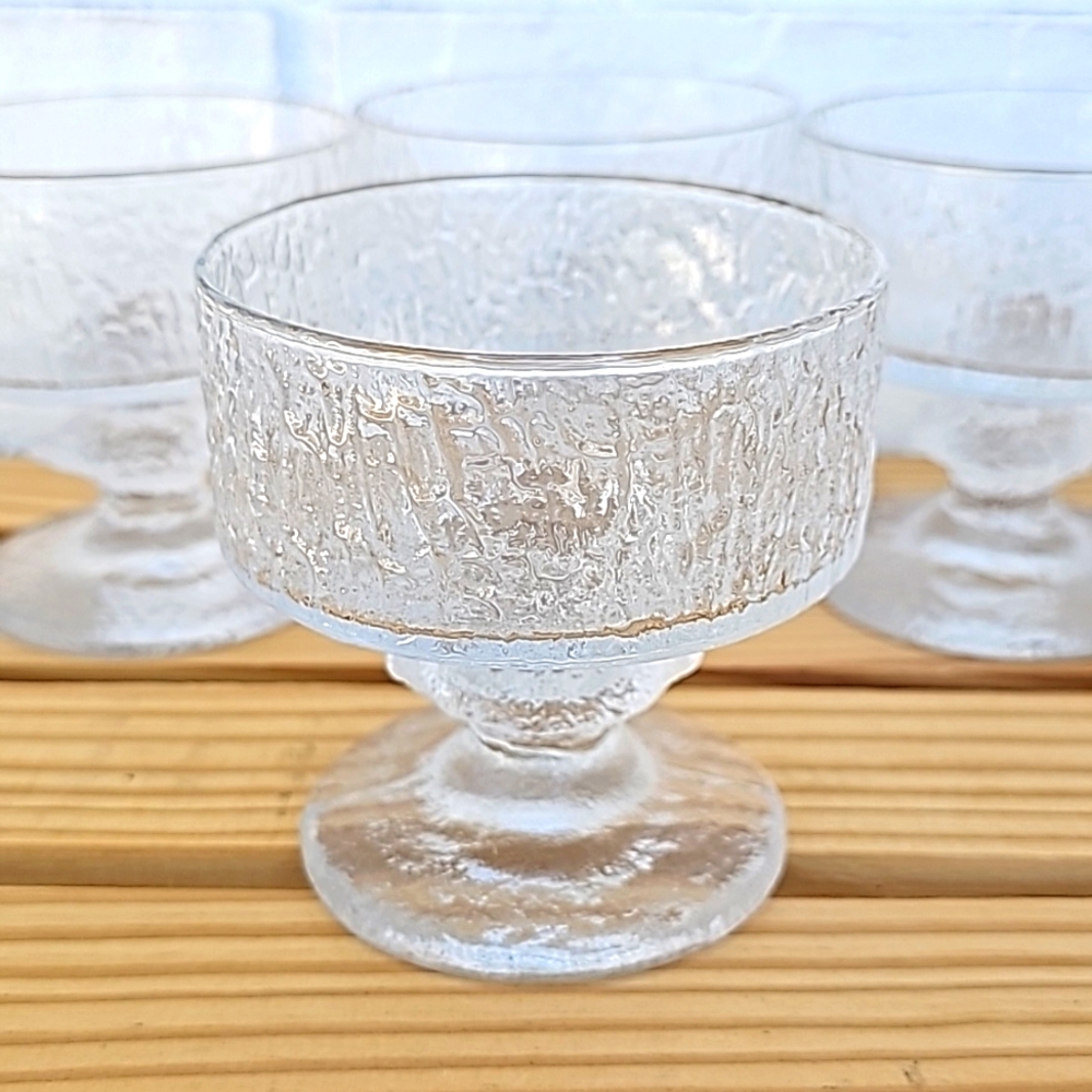 6 Vintage Iittala Senaattori Senator Sherbet Festivo Stem Timo Sarpaneva Set